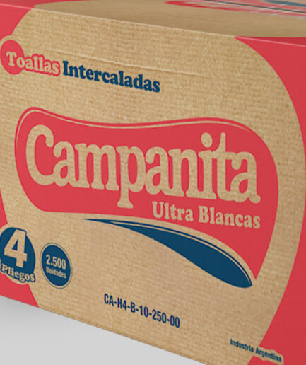 Toallas Intercaladas Campanita Blanca Premium - 4 Paneles